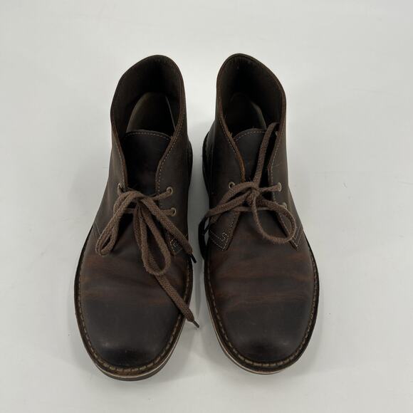 Clark’s Desert Boots Mens 7 Womens 8.5 Brown Leather Chukka Casual 15522